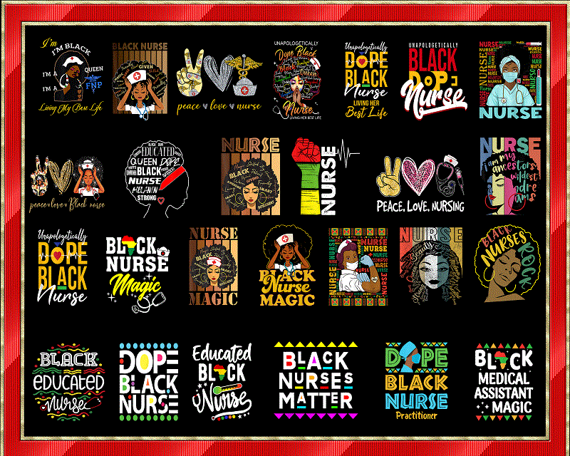 Combo 450+ Black Nurse PNG Bundle, Black Live Matters, Black Nurse Matter, Nurse Life, Dope Black Nurse, Gift For Nurses, Instant download CB959652304