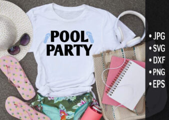 pool party t shirt illustration