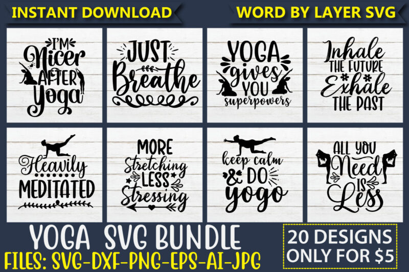 Yoga Yoga SVG Bundle, meditation svg, namaste svg, lotus flower svg, yoga pose svg, mandala svg, chakra svg, buddha svg, svg designs, svg quotes,Yoga SVG bundle by Oxee, yoga quotes