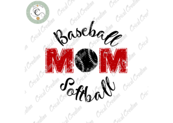 Baseball & Softball , Baseball Mom Softball Diy Crafts, Black and White Baseball PNG Files For Cricut, Sport Silhouette Files, Trending Cameo Htv Prints