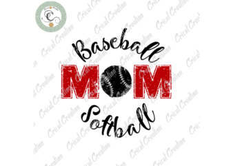 Baseball & Softball , Baseball Mom Softball Diy Crafts, Black and White Baseball PNG Files For Cricut, Sport Silhouette Files, Trending Cameo Htv Prints t shirt template