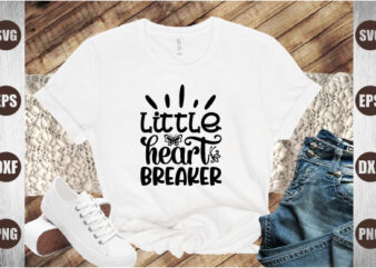 little heart breaker t shirt vector graphic