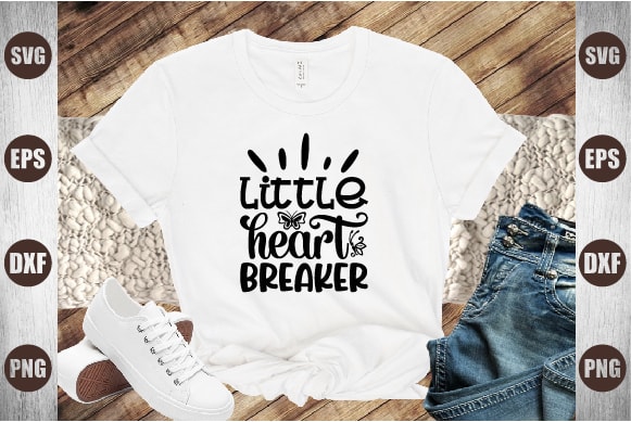 Little heart breaker t shirt vector graphic