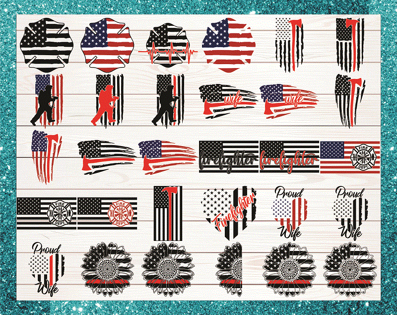 Combo 250 Firefighter Thin Red Line SVG Bundle, Distressed Flag, Wife, Mom, Maltese Cross, Daddy, Back the Red, Firefighter Heart, digital files CB867276318