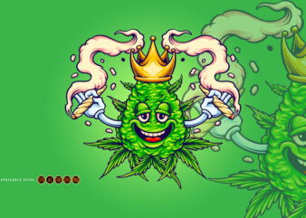 Weed crown joint smoking cannabis SVG