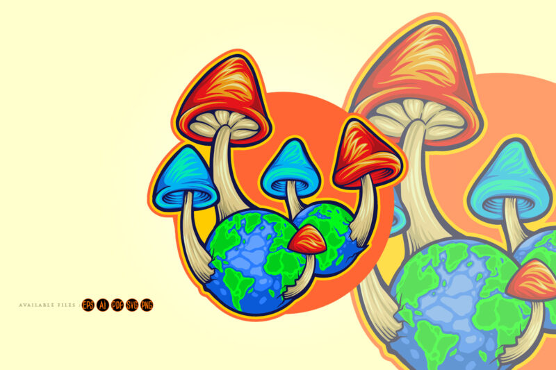 Celebrate international world fungus day Illustrations