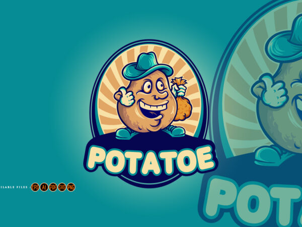 Delicious funny potato logo illustrations t shirt vector illustration