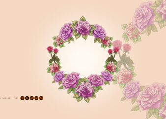 Floral flower frame vintage ornament SVG t shirt graphic design