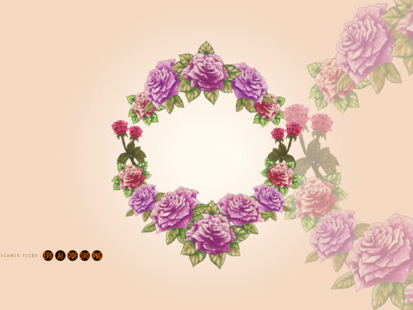 Floral flower frame vintage ornament svg t shirt graphic design