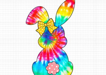 Cute Bunny Rabbit Tie Dye Bow Tie Easter Day Png, Bunny Png, Easter Day Png, Bunny Color Png t shirt vector file