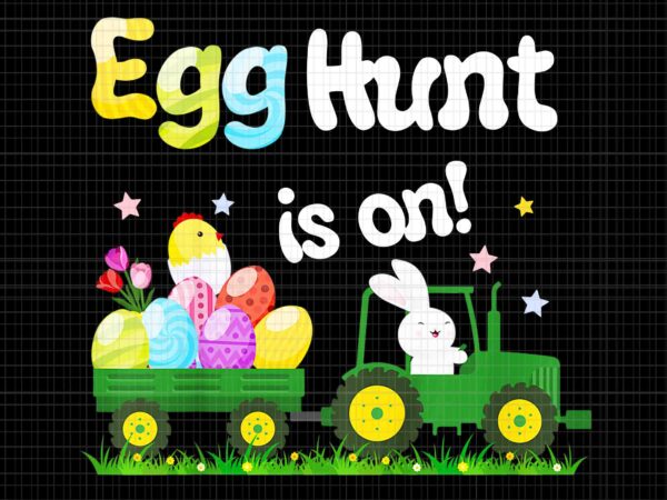 Egg hunt is on tractor easter bunny eggs png, egg hunt is on png, bunny eggs png, bunny png, easter day png vector clipart