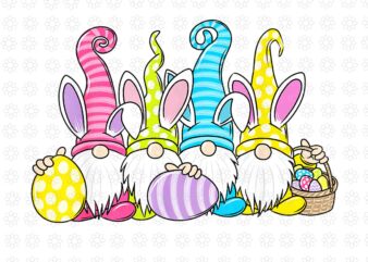 Easter Bunny Gnome Easter Eggs Hunting Png, Easter Gnome Png, Bunny Gnome Png, Easter Eggs Bunny Png vector clipart