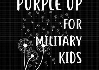 Purple Up For Military Kids Svg, Month Of The Military Child Svg, The Military Child Svg t shirt illustration