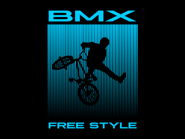 Bmx free style 1 leg t shirt template
