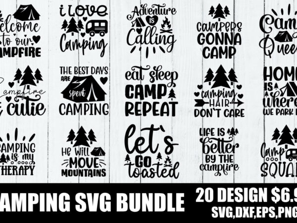 Camping svg bundle t shirt vector file