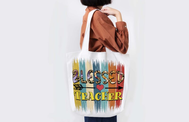 Retro Blessed Teacher Tshirt Design