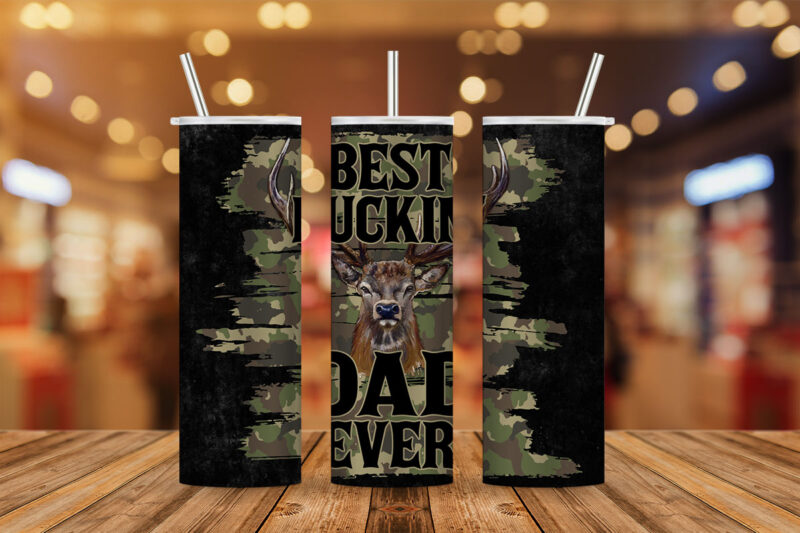 Best Buckin’ Dad Ever Camouflage Leopard Hunting Fathers Day T shirt tumbler Design Sublimation Png File