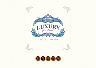 Luxury classic badge flourish ornaments