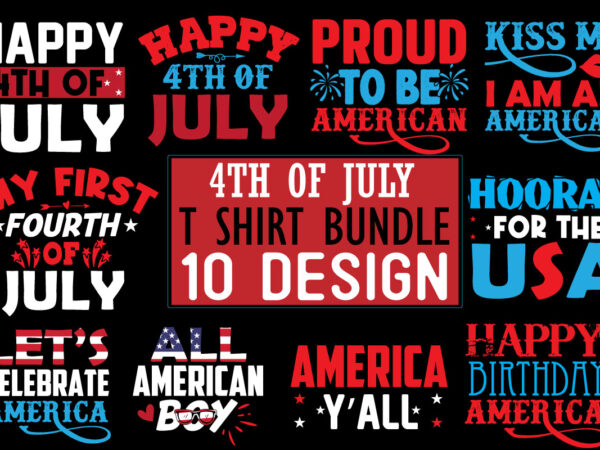 4th july t shirt design bundle