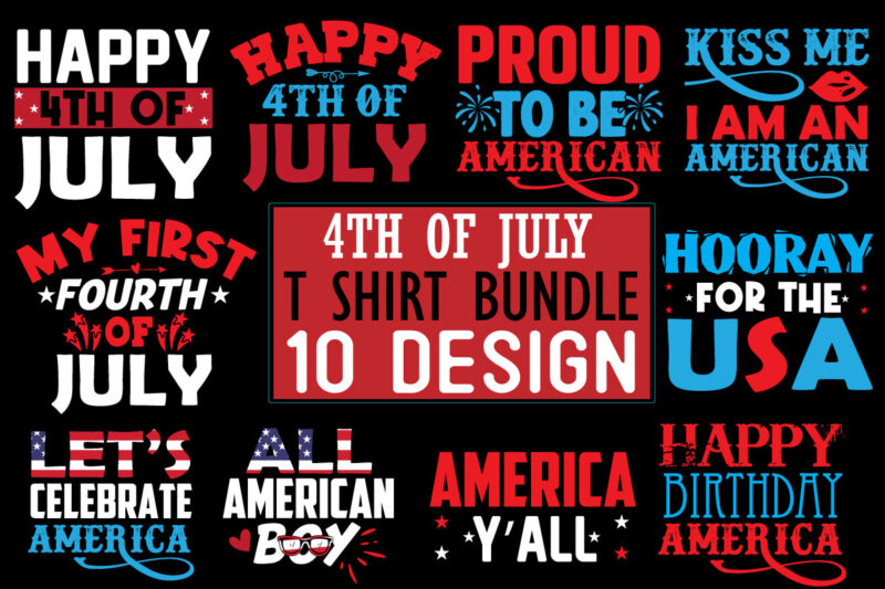 4th July T shirt Design Bundle