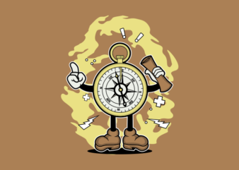 CARTOON COMPASS t shirt vector file