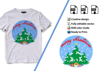 Merry Christmas, Christmas t-shirt design, Christmas graphic print t shirt, Creative Christmas t-shirt design