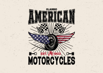Classic American motorcycle