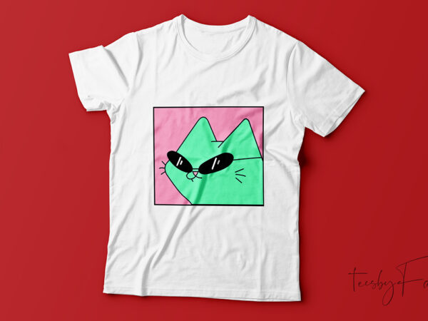 Cool cat t shirt design for sale
