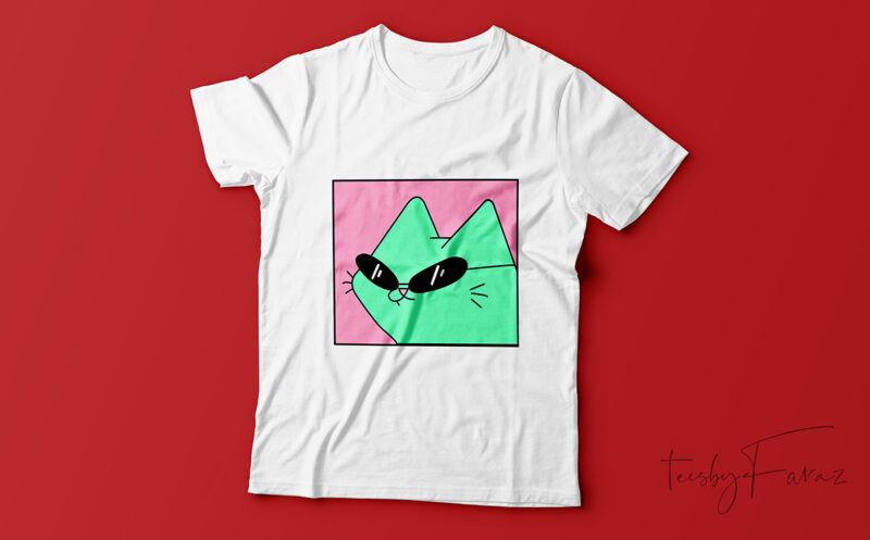 Cool Cat t shirt design for sale