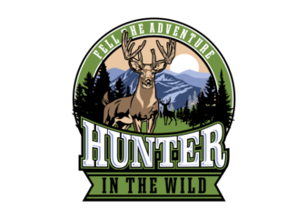 DEER HUNTER t shirt vector illustration