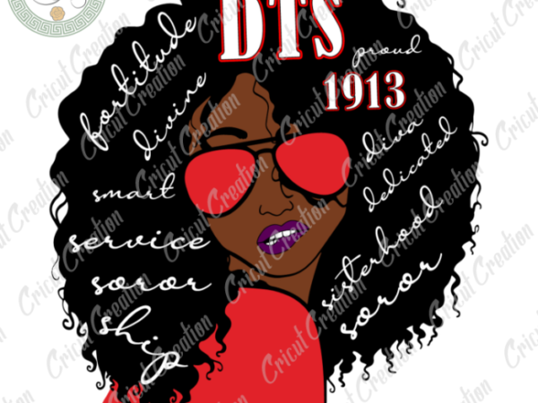 Delta girl , dst 1913 girl diy crafts, soror svg files for cricut, black beauty silhouette files,trending cameo htv prints t shirt vector illustration