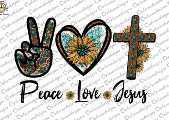 Peace Love Jesus T-shirt design