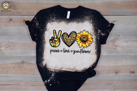 Peace love sunflower t-shirt design