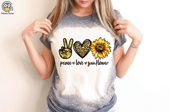 Peace love sunflower t-shirt design