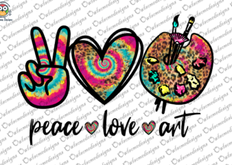 Peace Love art T-shirt design