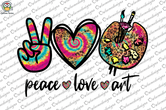 Peace love art t-shirt design