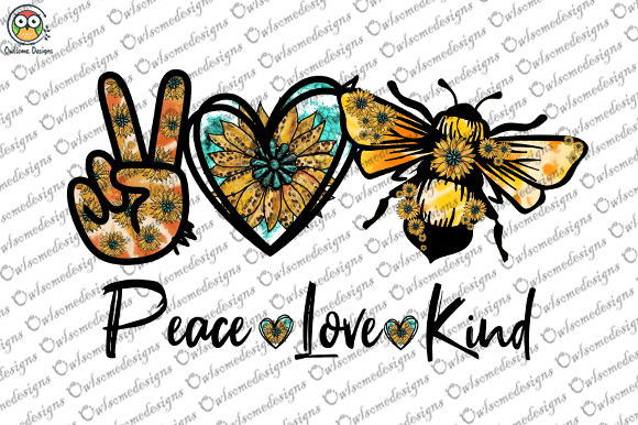 Peace love kind t-shirt design