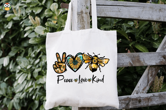 Peace Love kind T-shirt design