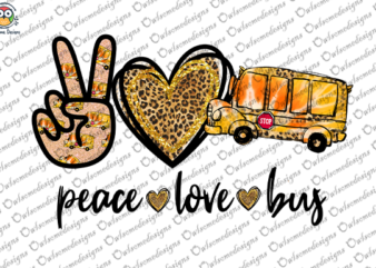Peace Love bus T-shirt design