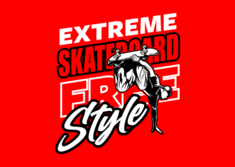 EXTREME SKATEBOARD FREESTYLE vector clipart