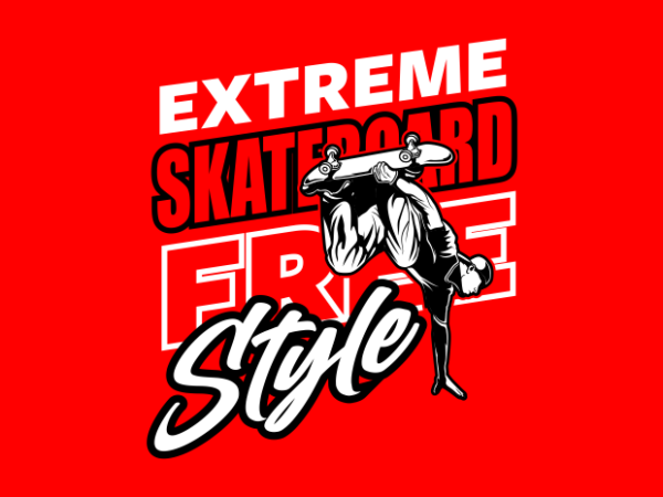 Extreme skateboard freestyle vector clipart