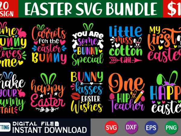 Easter svg bundle t shirt vector graphic
