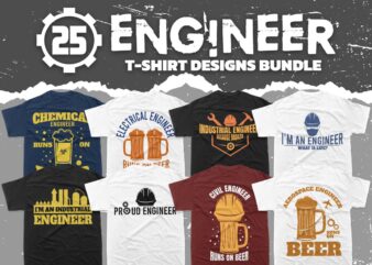 Engineer T-shirt Designs Bundle, Electrical Engineer quotes design, Beer Quotes