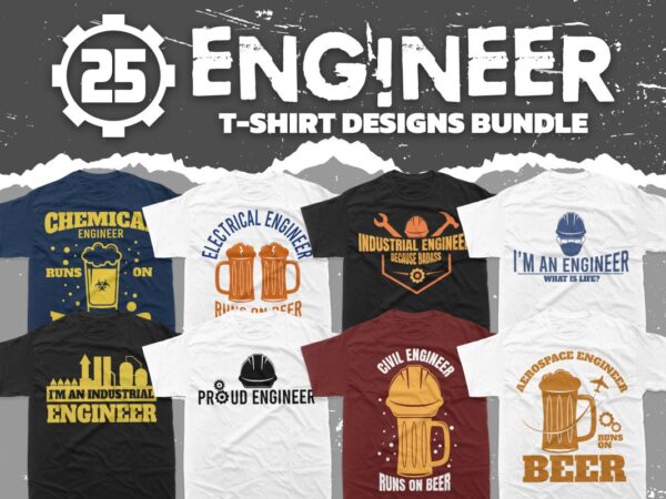 Engineer t-shirt designs bundle, electrical engineer quotes design, beer quotes