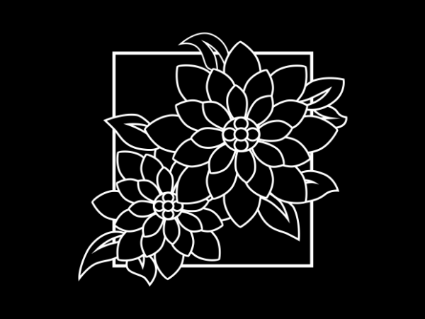 simple flower t shirt design