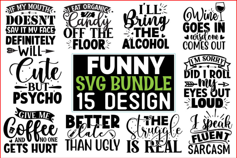 Funny SVG T shirt design Bundle