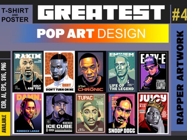 Greatest pop art designs – rapper artworks theme part 4