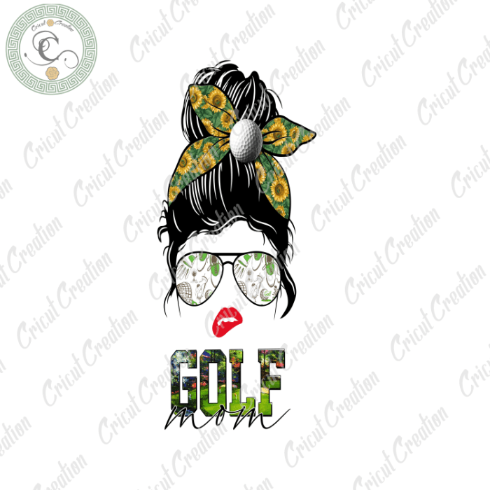 Mother Day, Mom Love Golf Diy Crafts, Mother Gift Png Files , Watercolor Mother Day Sunflower Pattern Silhouette Files, Mom Life Cameo Htv Prints