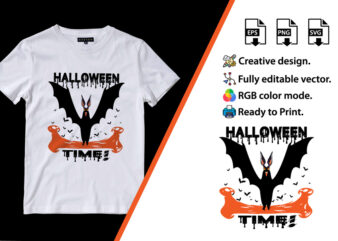 Halloween Time, Halloween T-Shirt Design. Halloween Vector Graphic. Halloween T-Shirt illustration. Horns head devil t-shirt design. Beautiful and eye catching halloween vector