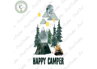 Trending Gifts, Happy Camer Diy Crafts, Camping Day Png Files For Cricut, Camping Life Silhouette Files, Trending Cameo Htv Prints t shirt designs for sale